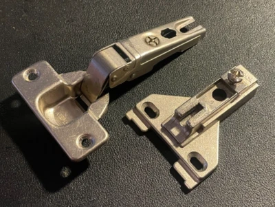 Dobradiça MEPLA 39M com placa de montagem 346.290 54.04 • FEITA NA ALEMANHA • RARA - Imagem 1 de 4