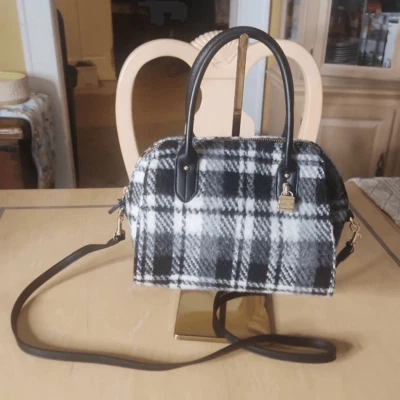 Tommy Hilfiger plaid mini satchel crossbody bag - Image 1 of 4
