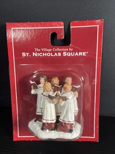 St. Nicholas Square Christmas Village Choir Children Caroling Singing NEW - Picture 1 of 7