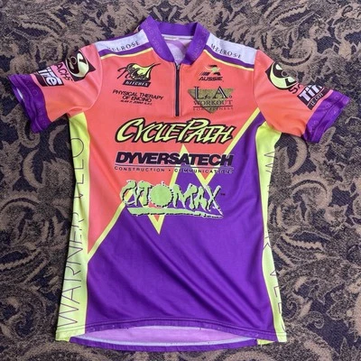 Vtg 90s Aussie Melrose Cycling Jersey Purple Mens Size M - Image 1 of 4