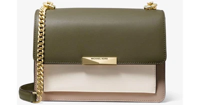 Michael Kors Colorblocked Jade Tri-color Leather Gold hardware Crossbody bag - Image 1 of 4