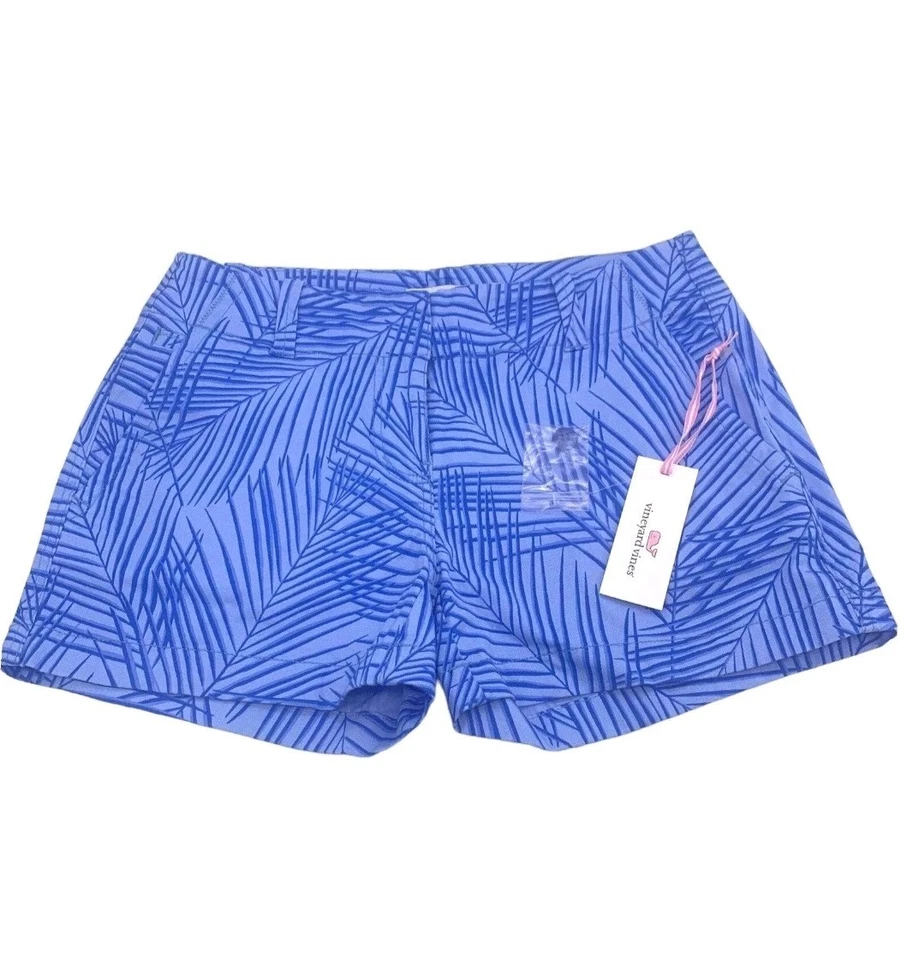 Pantalones Cortos Vineyard Vines Geo 3.5 Todos los Días Azul Para Mujer Talla 2 Playa Palma Preppy  Foto 1 de 4