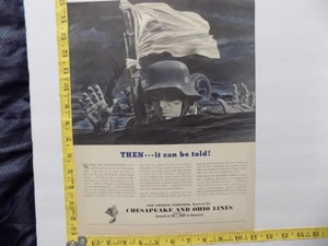 1942 PRINT AD CHESAPEAKE AND OHIO LINES THEN IT CAN BE TOLD  WWII - Picture 1 of 1