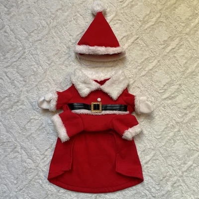 Mascota Perro Navidad Disfraces Traje Abrigo Papá Noel Navidad Ropa 12" Cuello Foto 1 de 4