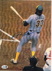 JOSE CANSECO AUTOGRAPH PHOTO COPY JSA COA AUTO SIGNED OAKLAND ATHLETICS - Picture 1 of 2