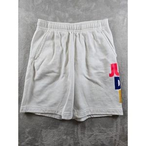 Pantalones Cortos Nike Para Hombre Pequeño Sudor Just Do It Blanco Informal Athleisure CJ4780 *Leer - Imagen 1 de 13