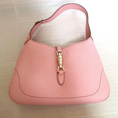 GUCCI Jackie Bolso de Hombro Bolso de Mano Cuero Rosa Raro Auténtico #E-551 Foto 1 de 4