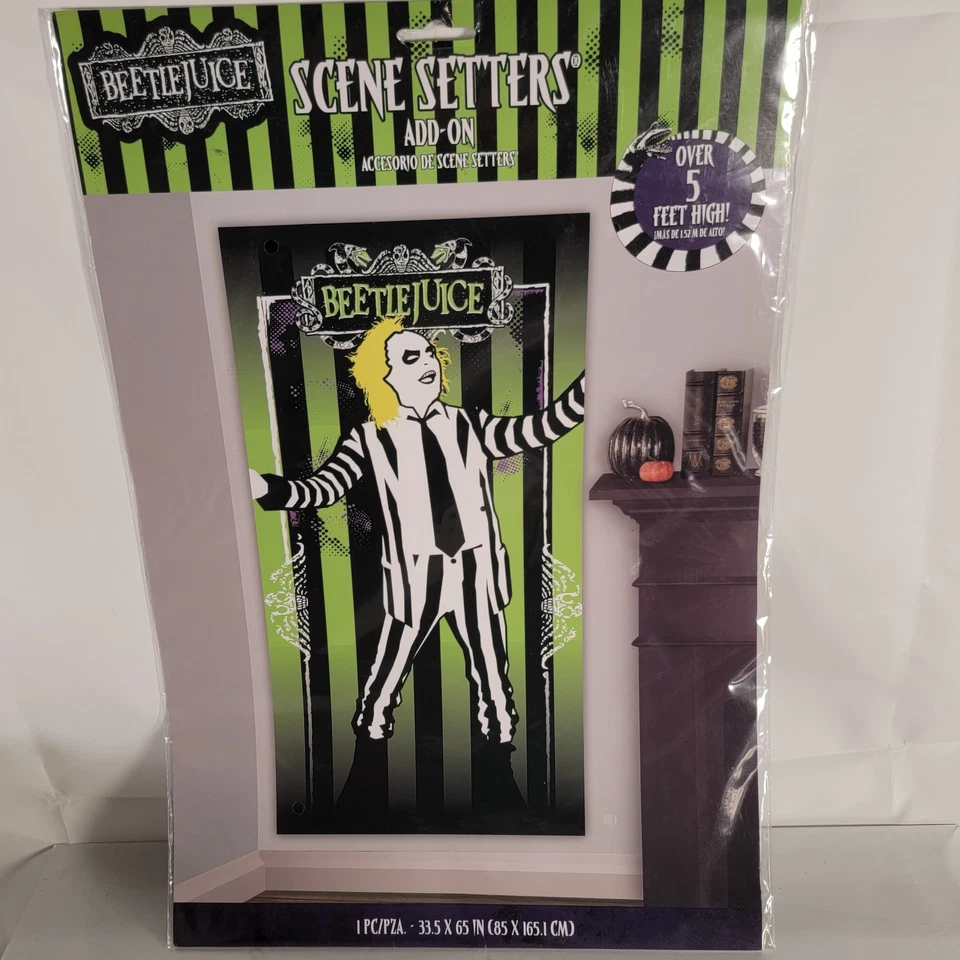 BEETLEJUICE Escena Fantasma Setter Halloween Pared Fiesta Decoraciones Inframundo NUEVO Foto 1 de 1