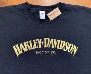 NEU "HARLEY DAVIDSON" T-SHIRT_GOLD Metallic-Druck_inoffiziell_Neu mit Etikett_KOSTENLOSER UK-VERSAND & VERPACKUNG - Bild 1 von 6