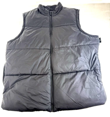 Jaqueta Colete Puffer Preta Masculina XERSION Tamanho 3XLT Zíper Completo Nova Com Etiqueta - Imagem 1 de 4