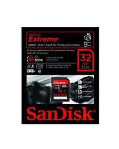 SanDisk Extreme 32GB UHS-I SDHC 45MB/s Class 10 Memory Card - SDSDX-032G RETAIL - Picture 1 of 1