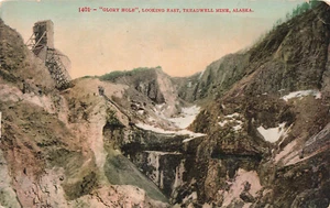 GLORY HOLE TREADWELL MINE ALASKA AK c1910 VINTAGE POSTCARD 051424 T - Picture 1 of 2