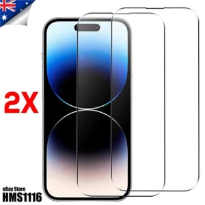 2x iPhone 16e 15 14 13 12 11 Max Pro Screen Protector Glass X Mini XR 6 7 8 plus - Picture 1 of 50