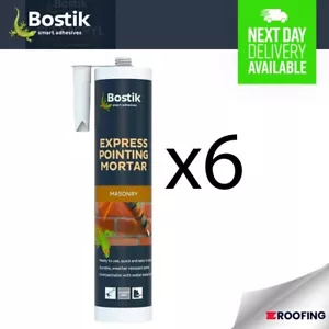 6x Bostik Express Cement Pointing Mortar Durable Masonry Repair - GREY 310ml - Picture 1 of 6
