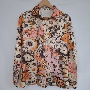 Camisa floral naranja para mujer talla M UK 12 - Imagen 1 de 6