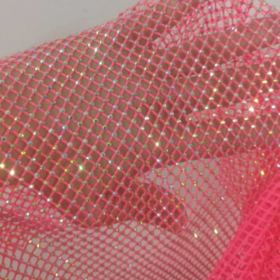 Glitzer Strass Netzstoff Stretch Netz Tuch DIY Nähen Kleid Bekleidung - Bild 1 von 4