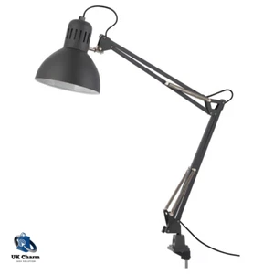 IKEA TERTIAL Lámpara de Trabajo Brazo Ajustable Lámpara de Mesa Escritorio Estudio Oficina Gris Oscuro - Imagen 1 de 9