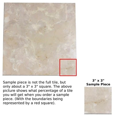 Tile Desert Sands Marble Remodel Stone Floor About 3x3 SAMPLE PIECE T-60 - Image 1 of 4