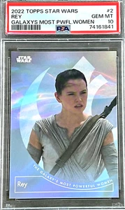 2022 Topps Star Wars Rey Skywalker #2 (WOMEN) PSA 10 GEM MINT (RARE: Pop 7) - Picture 1 of 2
