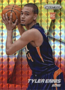 2014-15 Panini Prizm Prizms Yellow and Red Mosaic Suns Card #266 Tyler Ennis