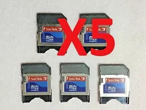 5 Pc's SanDisk Genuine Mini SD (MiniSD) to SD Memory Card Adapter - Picture 1 of 3