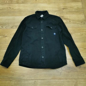 Barbour Beacon Overshirt Mens M Medium Black Shirt Button Up Canvas - Picture 1 of 8