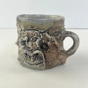 Michael Bridges Studio Pottery Mug Bull Cup Artisan Handmade Animal Face Taurus - Picture 1 of 10