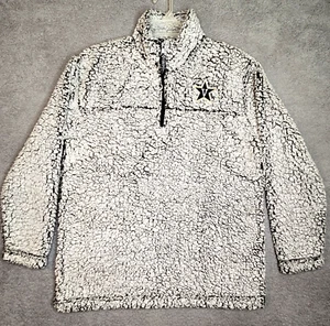 Vanderbilt Commodores Sherpa Jacket Pullover 1/4 Zip Women's Large - Black Gray - Imagen 1 de 11