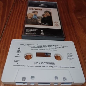 U2 October Cassette SR Dolby Island 90092-4 1981 No Barcode Bono Edge Gloria - Picture 1 of 4