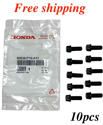 Genuíno Honda Acura conjunto de parafusos de placa de pressão 10 peças D B F K H Series novo lacrado fabricante de equipamento original - Imagem 1 de 4