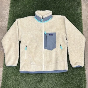 Patagonia Jacke Damen Large Beige Retro X Classic Deep Pile Full Zip Teal - Bild 1 von 7