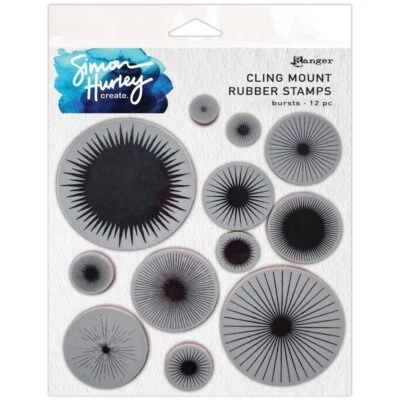 Tinta Ranger - Simon Hurley create. - Carimbos de borracha agarrados - Rajadas - Imagem 1 de 2