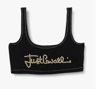 Chaleco Top Just Cavalli Para Mujer Recortado Moda - Elástico, Tachonado Foto 1 de 4