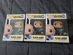 Lot Of 3 Black Adam 1232 Limited Glow Chase Edition Funko Pop - Picture 1 of 1