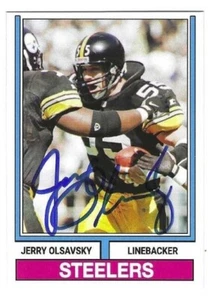 Autographed JERRY OLSAVSKY Custom Steelers card w/Show Ticket - Picture 1 of 1