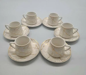 12 pcs Coffee/Espresso Cups with Saucers - Picture 1 of 2
