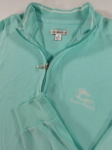 Peter Millar Herren Blue Ocean Forest 1/4 Zip Pima Cotton Pullover Sweatshirt  - Bild 1 von 10