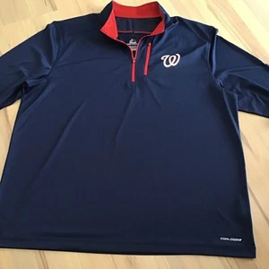 Washington Nationals Jacke Shirt 1/4 Zip Pullover MLB Majestic Gr. 2XL cool - Bild 1 von 10