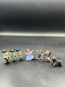 7 Vintage Spanish Mud People Flamenco Dancing Damen Matador, Police & Bull - Bild 1 von 7