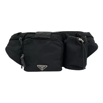 Prada Tessuto Multi Pocket Nylon Belt Bag Black - Image 1 of 4