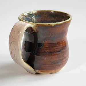 Pottery Handmade Ceramic Brown Glaze Mug Signed - Picture 1 of 15