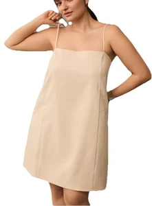 Anthropologie Mare Mare Leinenkleid mit eckigem Ausschnitt A-Linie, Größe Small - Bild 1 von 7