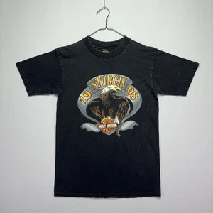 Camisa Harley-Davidson Sturgis Rally 1998 De Colección - Gráficos ENORMES - Para Hombre MEDIANA - Imagen 1 de 8