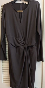 MICHAEL MICHAEL KORS braunes Damenkleid mit Goldakzenten, Größe L klassisch - Bild 1 von 4