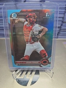 Bowman Draft 2022 - Cromo Logan Tanner #BDC-55 refractor azul cielo (RC) - Imagen 1 de 2
