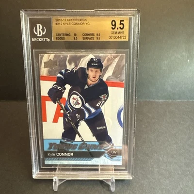 2016-17 Upper Deck Young Guns Hockey #212 Kyle Connor BECKETT 9.5 GEM MINT - Image 1 of 2