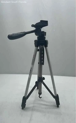 Ambico Black Gray Adjustable Height Quick Release Tripod With Pan Tilt Head - Image 1 of 4