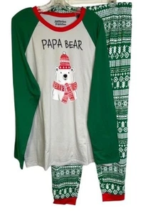Herren Jammies Papa Bear Pyjama Set LARGE TALL (9191) - Bild 1 von 9