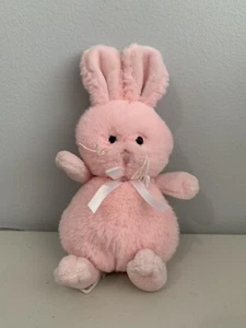 Pink Bunny Ganz Plush Soft Toy Bow - Picture 1 of 5