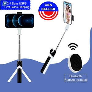 Extendable Selfie Stick Tripod Adjustable width Bluetooth Remote Android/iPhone - Picture 1 of 4